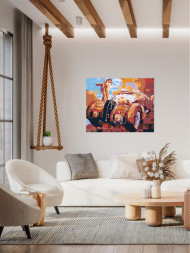 Raqamlar bo&#039;yicha rasm &quot;Mashinada qiz&quot;