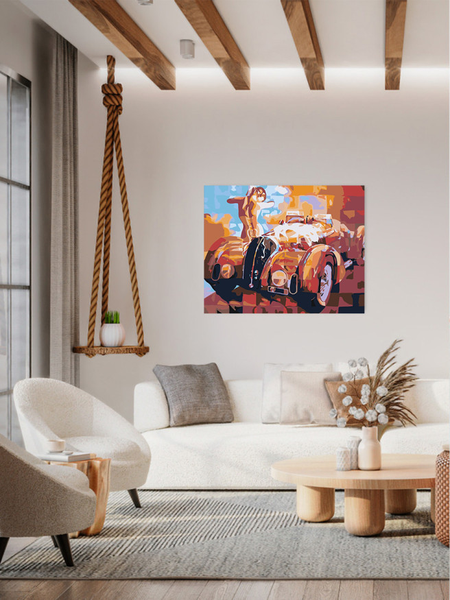 Raqamlar bo&amp;#039;yicha rasm &amp;quot;Mashinada qiz&amp;quot;