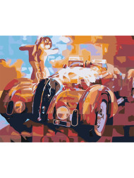 Raqamlar bo&#039;yicha rasm &quot;Mashinada qiz&quot;