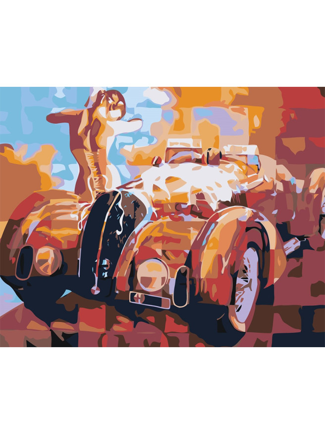 Raqamlar bo&amp;#039;yicha rasm &amp;quot;Mashinada qiz&amp;quot;