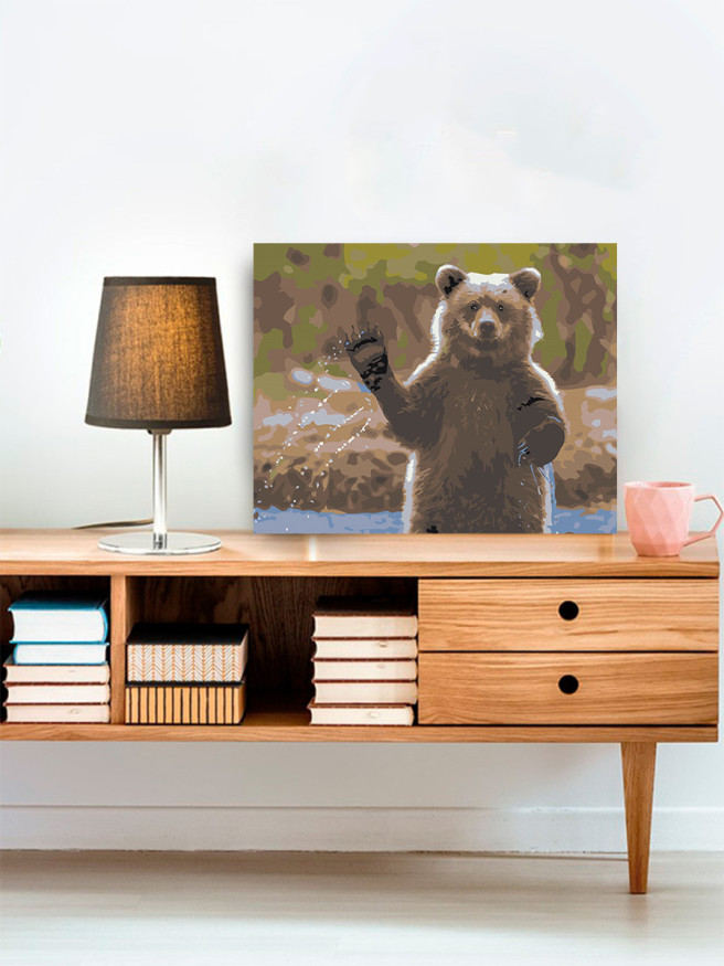 Картина по номерам &amp;quot;Медведь у реки&amp;quot;