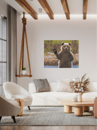 Raqamlar bo'yicha rasm "Daryo bo'yida ayiq"