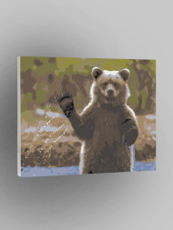 Raqamlar bo'yicha rasm "Daryo bo'yida ayiq"