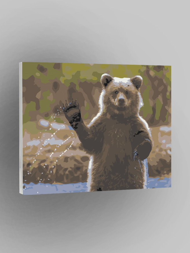 Картина по номерам &amp;quot;Медведь у реки&amp;quot;