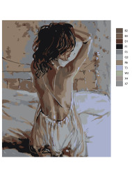 Raqamlar bo&#039;yicha rasm &quot;Nozik qiz&quot;