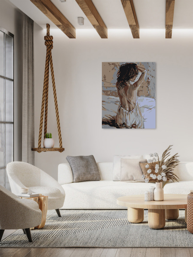 Картина по номерам &amp;quot;Нежная девушка&amp;quot;