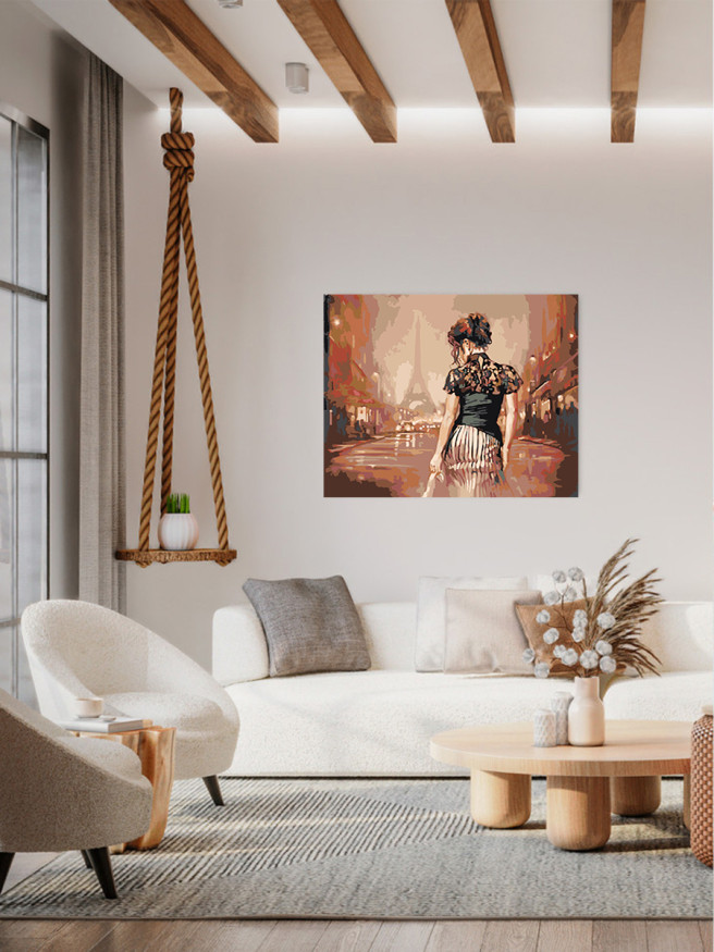 Картина по номерам &amp;quot;Девушка в Париже&amp;quot;