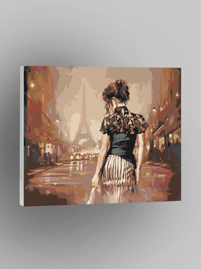 Картина по номерам &amp;quot;Девушка в Париже&amp;quot;