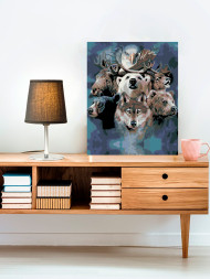 Raqamlar bo'yicha rasm "Qo'rqinchi hayvonlar"