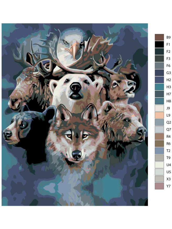 Raqamlar bo&amp;#039;yicha rasm &amp;quot;Qo&amp;#039;rqinchi hayvonlar&amp;quot;