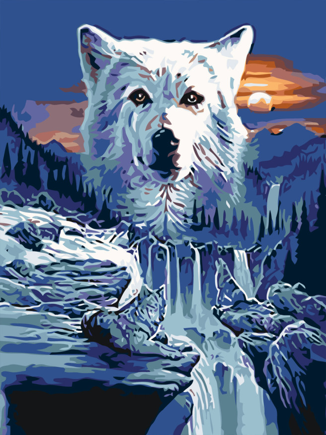 Raqamlar bo&amp;#039;yicha rasm &amp;quot;Oq bo&amp;#039;ri&amp;quot;