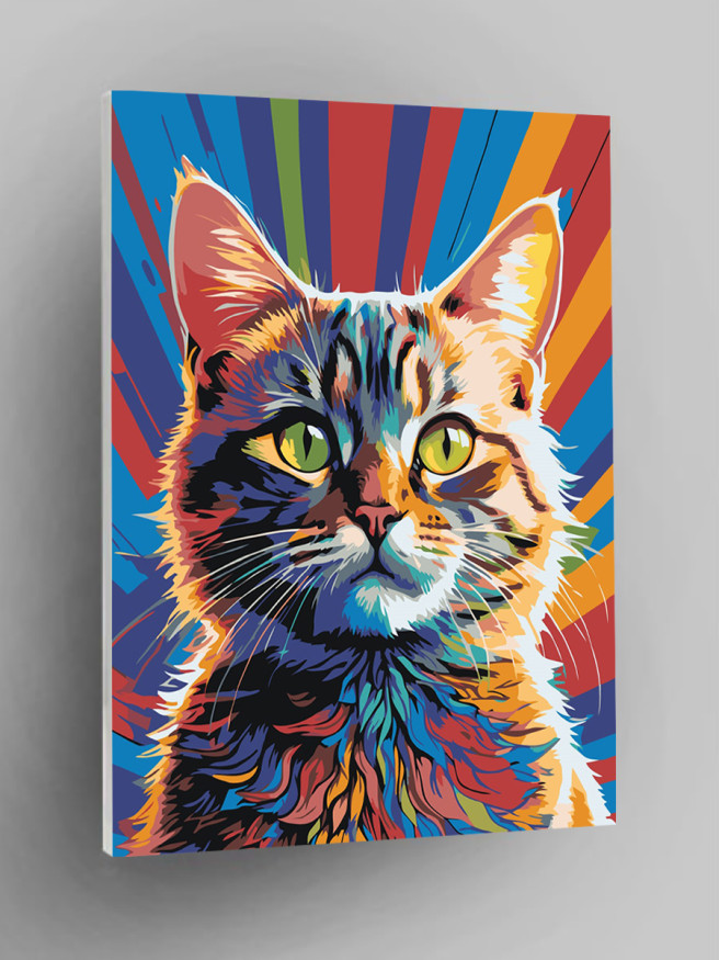 Картина по номерам &amp;quot;Красочный кот&amp;quot;