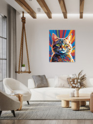 Картина по номерам &amp;quot;Красочный кот&amp;quot;