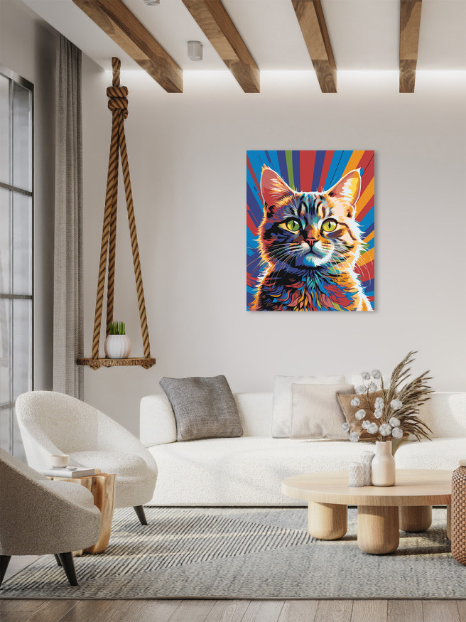 Картина по номерам &amp;quot;Красочный кот&amp;quot;