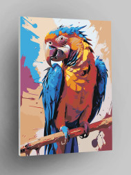 Raqamlar bo&#039;yicha rasm &quot;Ko&#039;p rangli to&#039;tiqush&quot;