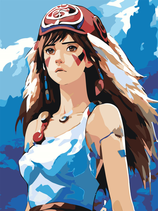 Картина по номерам &amp;quot;Девушка на природе&amp;quot;