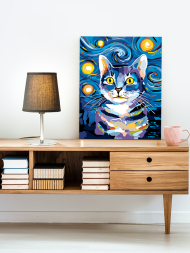 Картина по номерам &amp;quot;Котик Ван Гога&amp;quot;