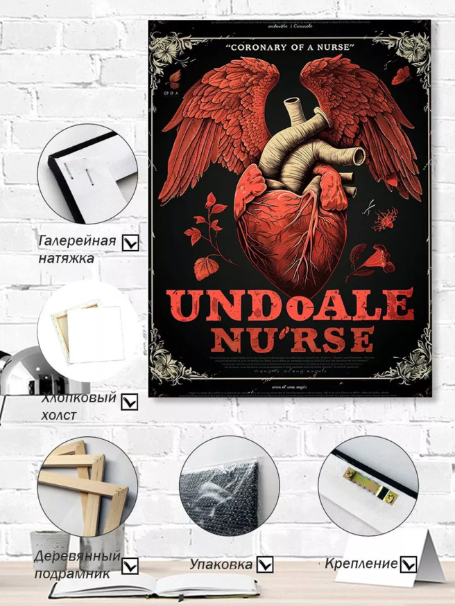 Постер на холсте &amp;quot;Коронарное сердце медсестры&amp;quot;
