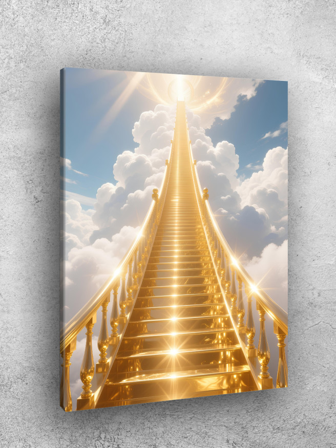 Постер на холсте &amp;quot;Золотая лестница в небеса&amp;quot;