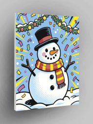 Raqamlar bo‘yicha rasm &quot;Quvnoq qor odam&quot;