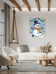 Raqamlar bo‘yicha rasm &quot;Quvnoq qor odam&quot;