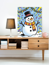 Raqamlar bo‘yicha rasm &quot;Quvnoq qor odam&quot;