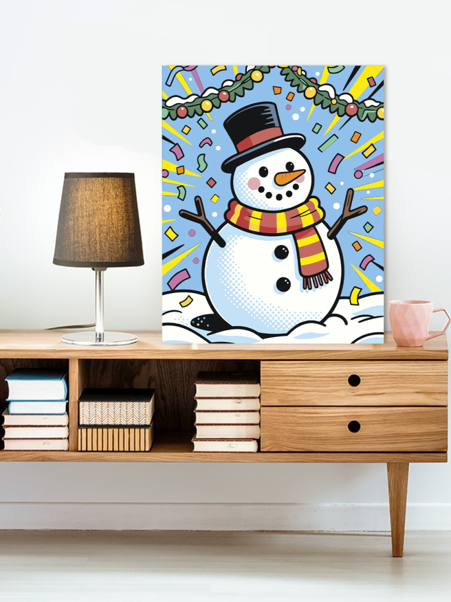 Raqamlar bo‘yicha rasm &amp;quot;Quvnoq qor odam&amp;quot;