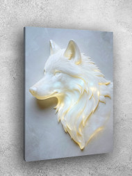 Holstga bosilgan poster "Yorqin oq bo‘ri"