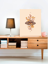 Картина по номерам "Бабочка на цветке"