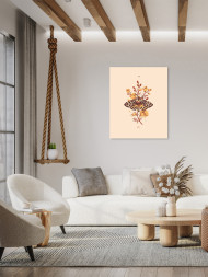 Картина по номерам "Бабочка на цветке"