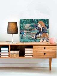 Картина по номерам &amp;quot;Девушка на велосипеде&amp;quot;