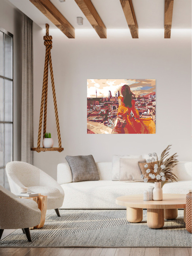 Raqamlar bo&amp;#039;yicha rasm &amp;quot;Bokudagi qiz&amp;quot;