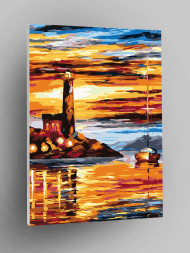 Raqamlar bo'yicha rasm "Dengiz bo'yidagi qal'a"