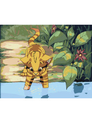 Raqamlar bo&#039;yicha rasm &quot;Yo&#039;lbars bolasi&quot;