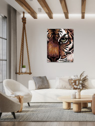 Raqamlar bo&#039;yicha rasm &quot;Yashil ko&#039;zli yo&#039;lbars&quot;