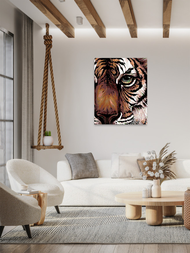 Raqamlar bo&amp;#039;yicha rasm &amp;quot;Yashil ko&amp;#039;zli yo&amp;#039;lbars&amp;quot;