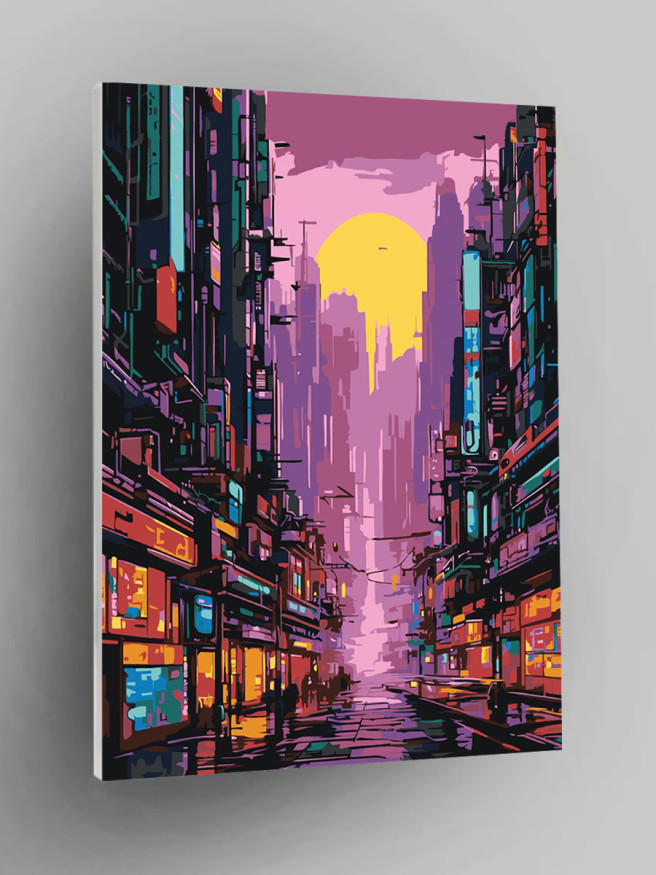 Картина по номерам &amp;quot;Городская улица&amp;quot;