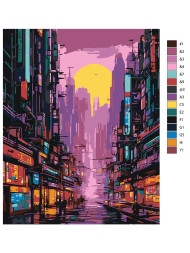 Картина по номерам &amp;quot;Городская улица&amp;quot;