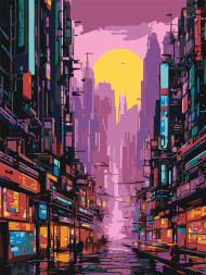 Картина по номерам &amp;quot;Городская улица&amp;quot;