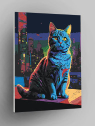 Картина по номерам &amp;quot;Кот на балконе&amp;quot;