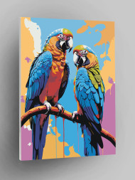 Raqamlar bo&#039;yicha rasm &quot;Bir juft to&#039;tiqush shoxda&quot;