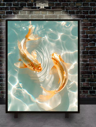 Holstga bosilgan poster &quot;Oltin karplar&quot;