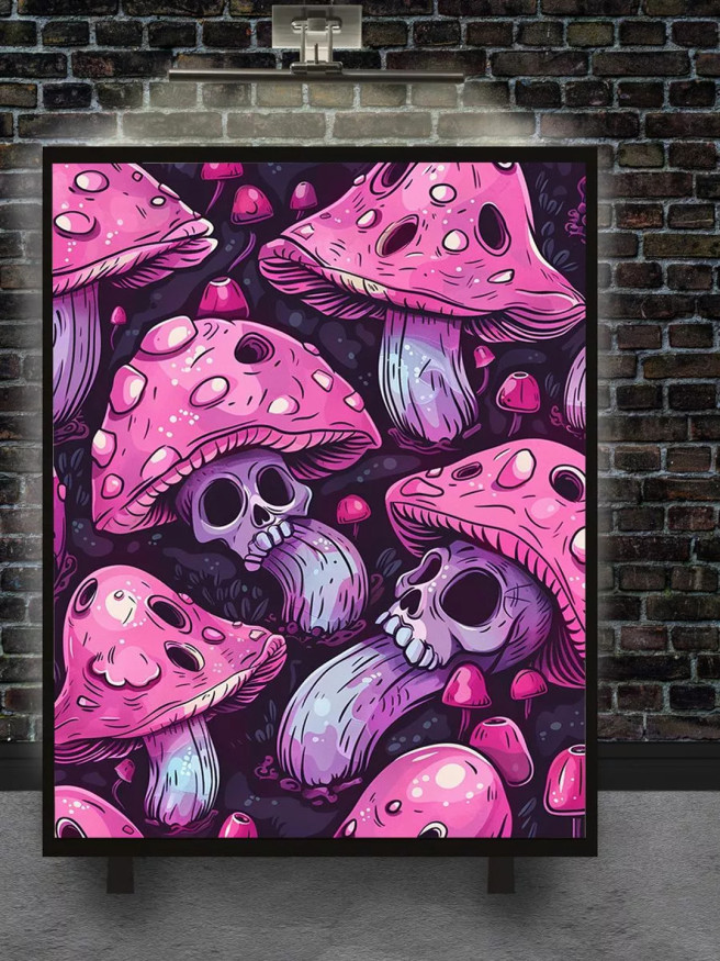 Постер на холсте &amp;quot;Грибные черепа&amp;quot;