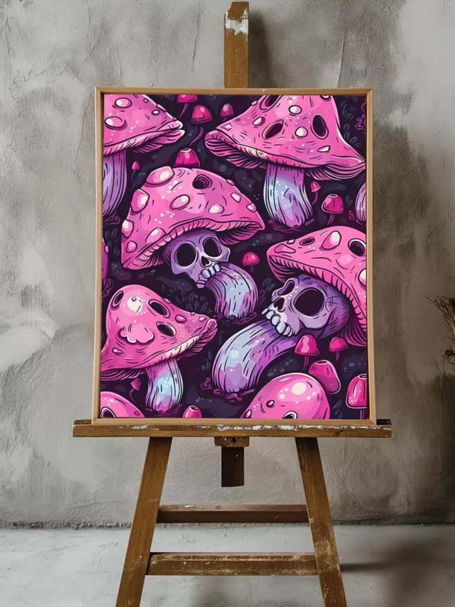 Постер на холсте &amp;quot;Грибные черепа&amp;quot;
