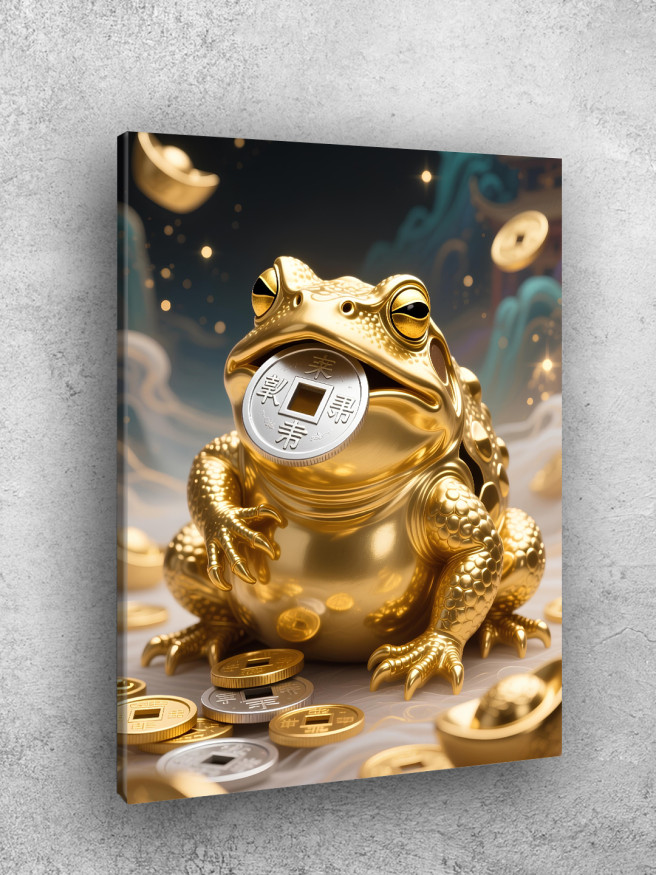 Постер на холсте &amp;quot;Золотая денежная жаба&amp;quot;