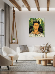 Raqamlar bo'yicha rasm "Frida Kahlo - Tikanli marjon va kolibri bilan avtoportret"