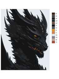 Raqamlar bo&#039;yicha rasm &quot;Qora ajdaho&quot;