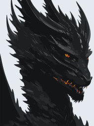 Raqamlar bo&#039;yicha rasm &quot;Qora ajdaho&quot;