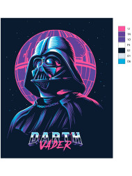 Fluorescent raqamlar bo&#039;yicha rasm &quot;Neon Dart Veyder&quot;