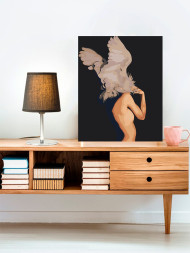 Картина по номерам &amp;quot;Девушка с перьями&amp;quot;